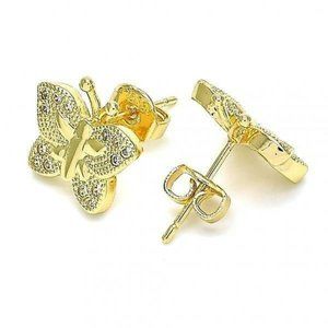 Women's Stud Earring Gold Layered